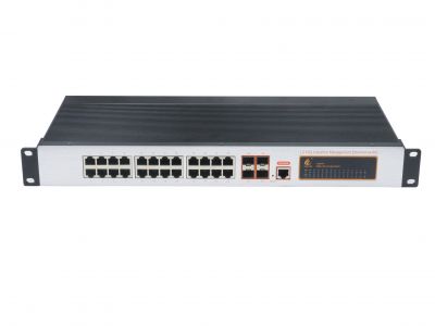三層網管4萬兆光24千兆電-SFP工業級交換機